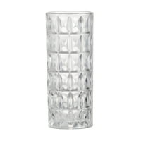 A & B Home 7.75 Clear Vintage Inspired Rectangular Glass Vase 